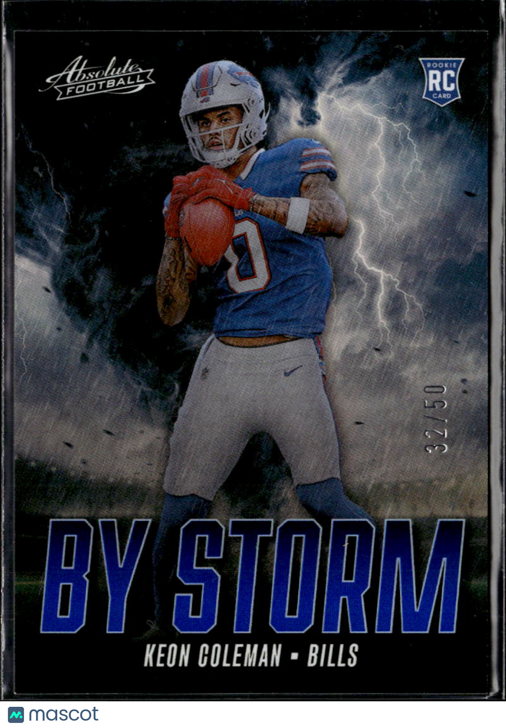 Keon Coleman 2024 Absolute Blue Spectrum By Storm RC Rookie 32/50 Buffalo Bills