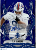 T.J. Sanders 2025 Phoenix Blue Auto Autograph RC 42/49 Buffalo Bills