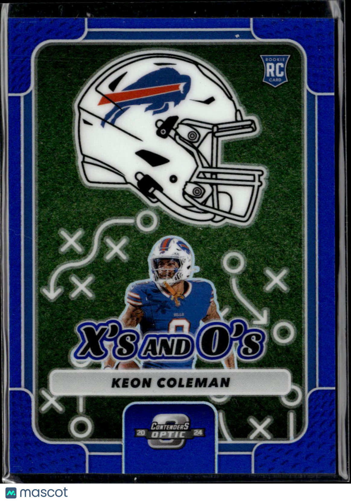 Keon Coleman 2025 Panini Contenders Optic X's and O's RC Blue /96 Buffalo Bills