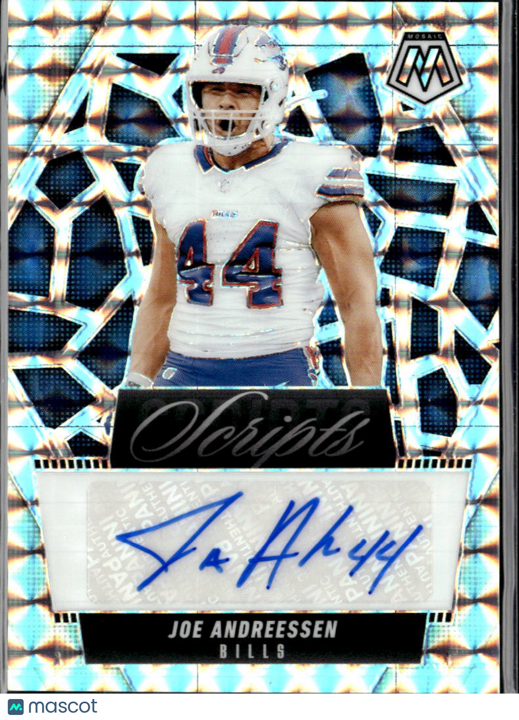 Joe Andreessen 2025 Panini Mosaic Scripts Auto Buffalo Bills