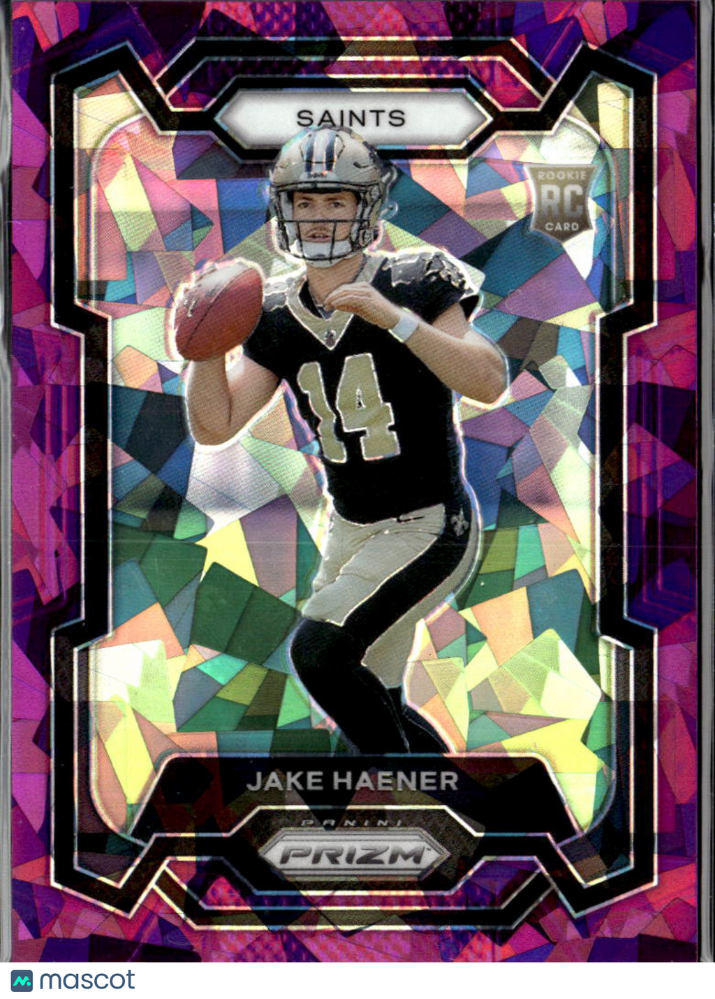 Jake Haener 2023 Prizm Purple Ice Prizm Rookie RC /225 New Orleans Saints