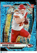 Carson Steele 2024 Prizm Blue Sparkle Prizm Rookie RC 71/96 Kansas City Chiefs