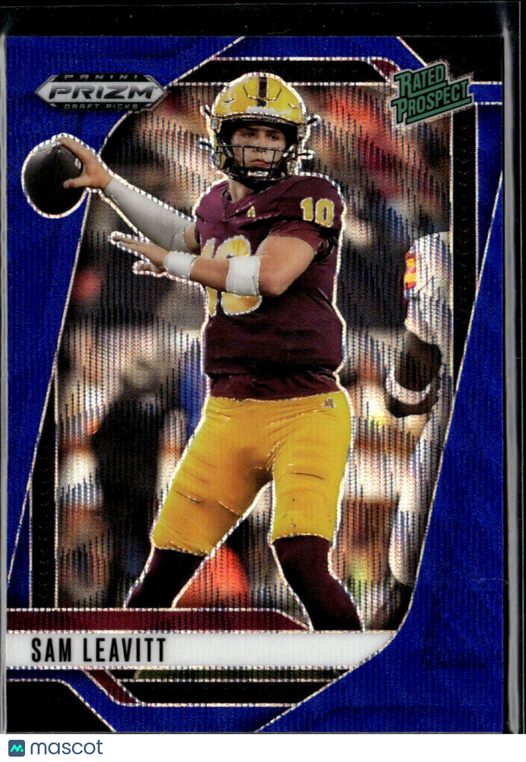 Sam Leavitt 2025 Prizm Draft Picks Blue Wave Rookie RC 156/299 Arizona State