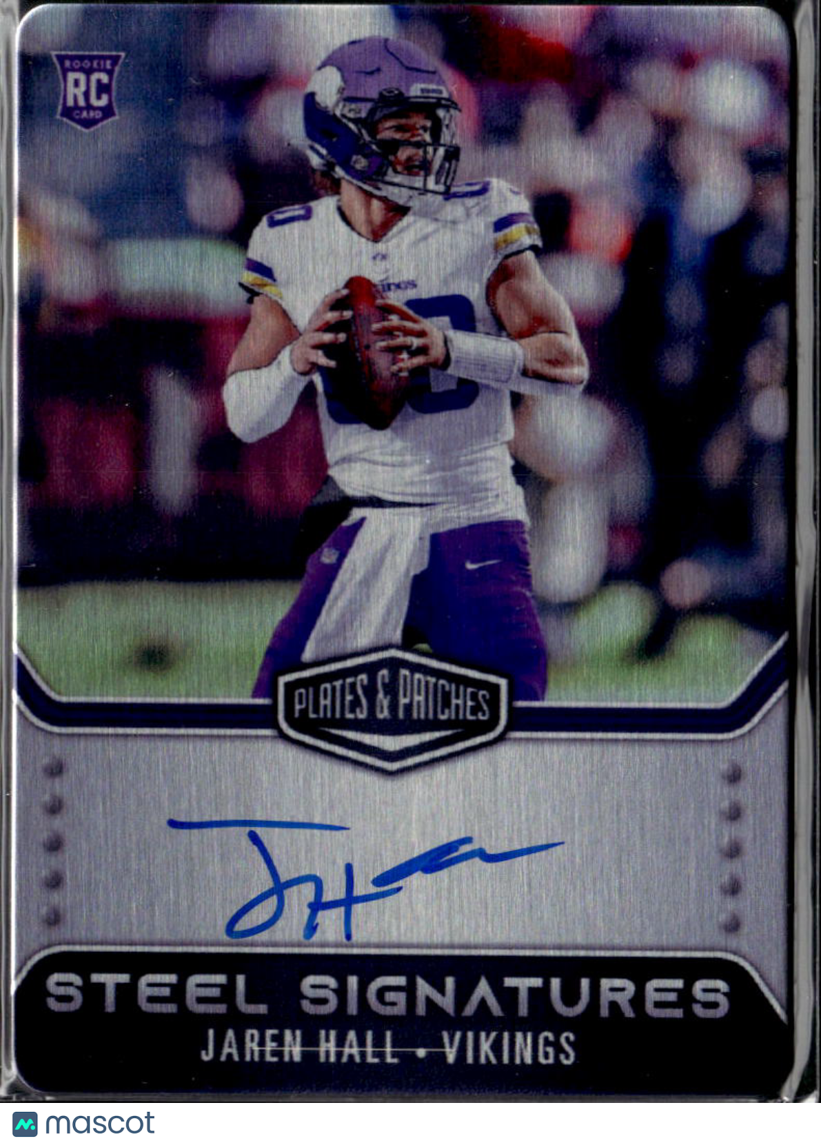 Jaren Hall 2023 Plates & Patches Auto Autograph RC /300 Minnesota Vikings
