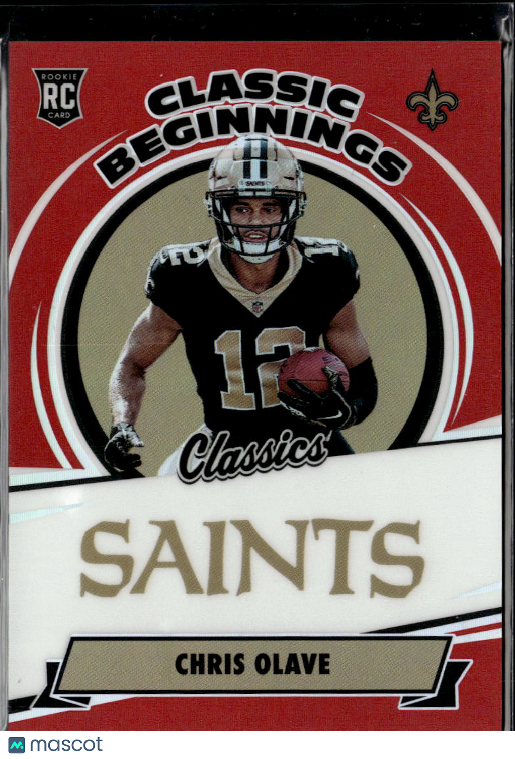 Chris Olave 2022 Classics Beginnings Red RC 45/50 New Orleans Saints