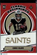 Chris Olave 2022 Classics Beginnings Red RC 45/50 New Orleans Saints