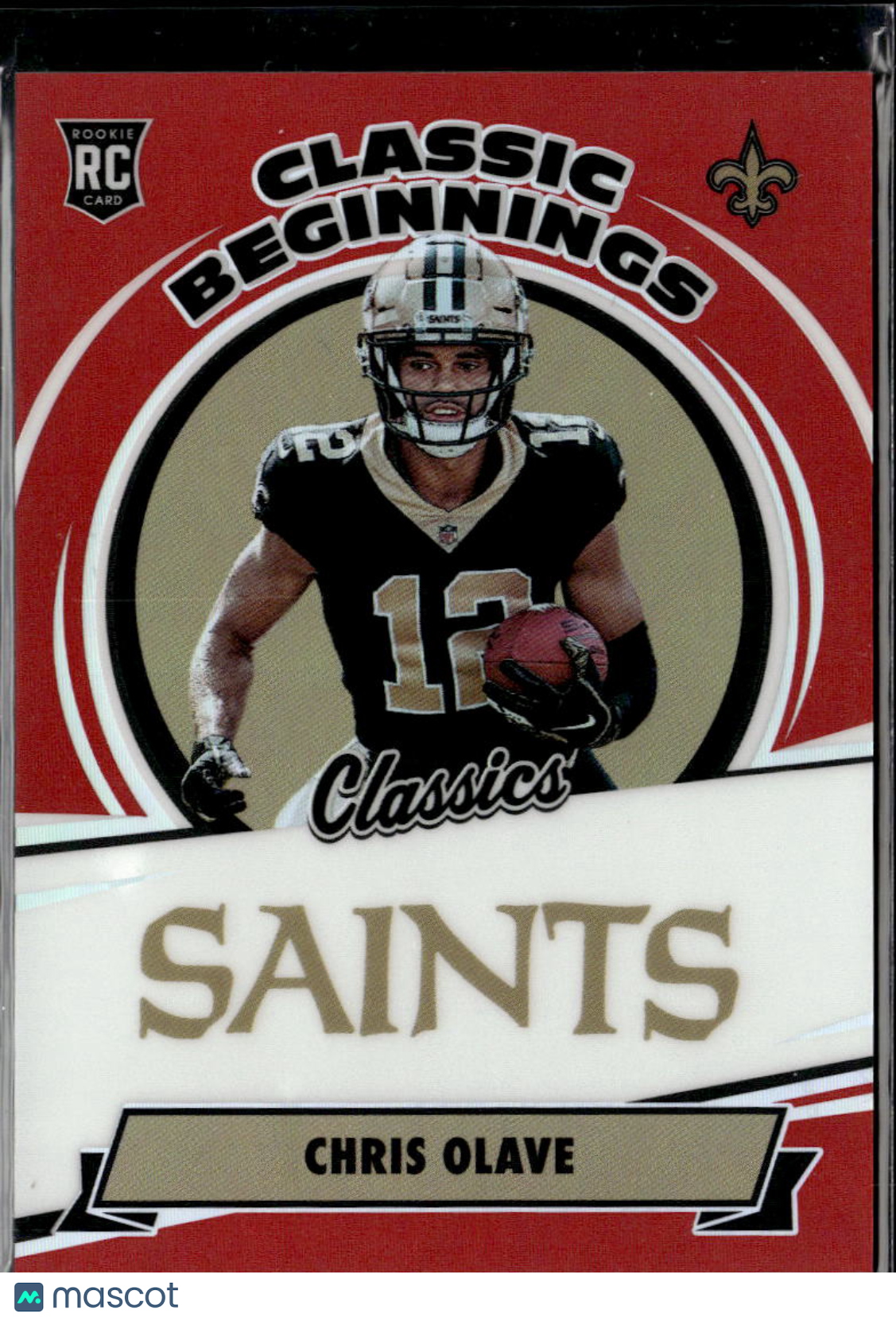 Chris Olave 2022 Classics Beginnings Red RC 45/50 New Orleans Saints