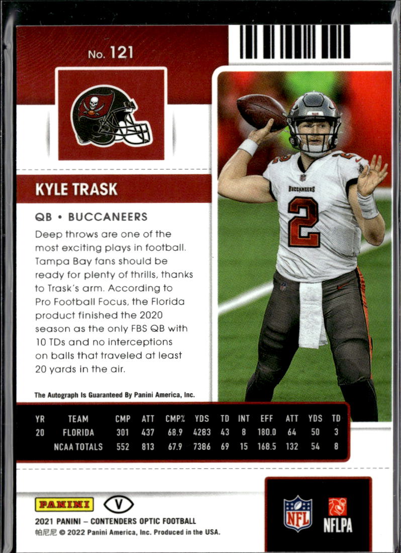 Kyle Trask 2022 Contenders Optic Auto Autograph RC Tampa Bay Buccaneers