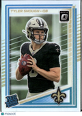 Tyler Shough 2025 Optic Rated Rookie Silver Holo Prizm RC New Orleans Saints