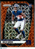 Malik Nabers 2024 Prizm RC Orange Lazer Prizm Rookie New York Giants