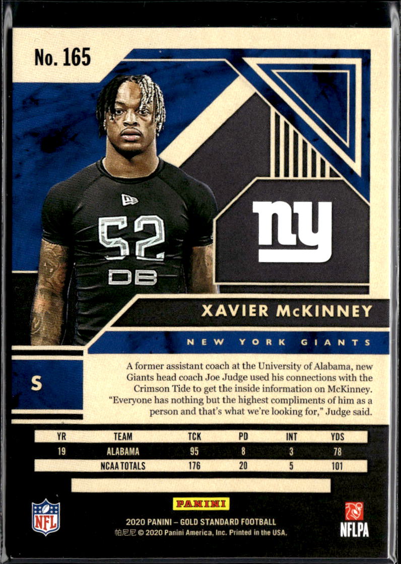 Xavier McKinney 2020 Gold Standard Emerald Green Rookie RC 6/11 New York Giants