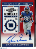 Darius Slayton 2019 Contenders Optic Auto Autograph RC Red 127/199 Giants