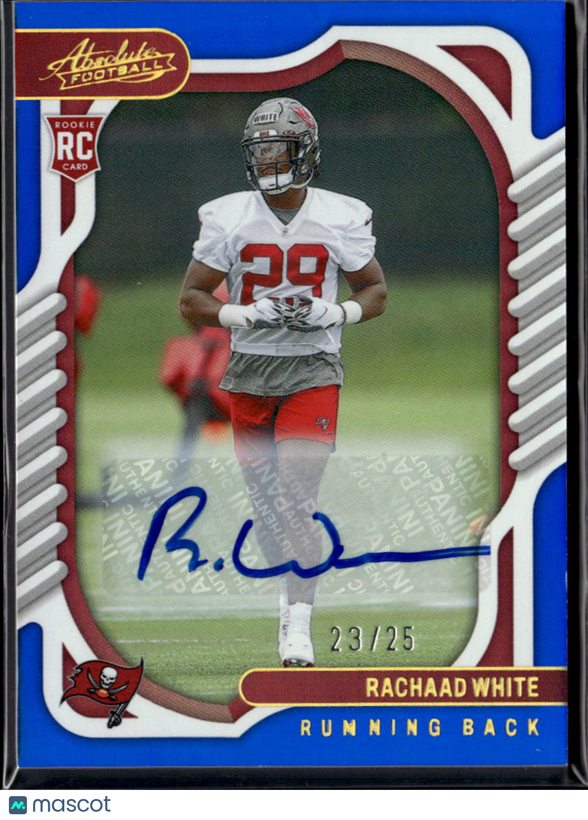 Rachaad White 2022 Absolute Auto Autograph RC /25 Tampa Bay Buccaneers