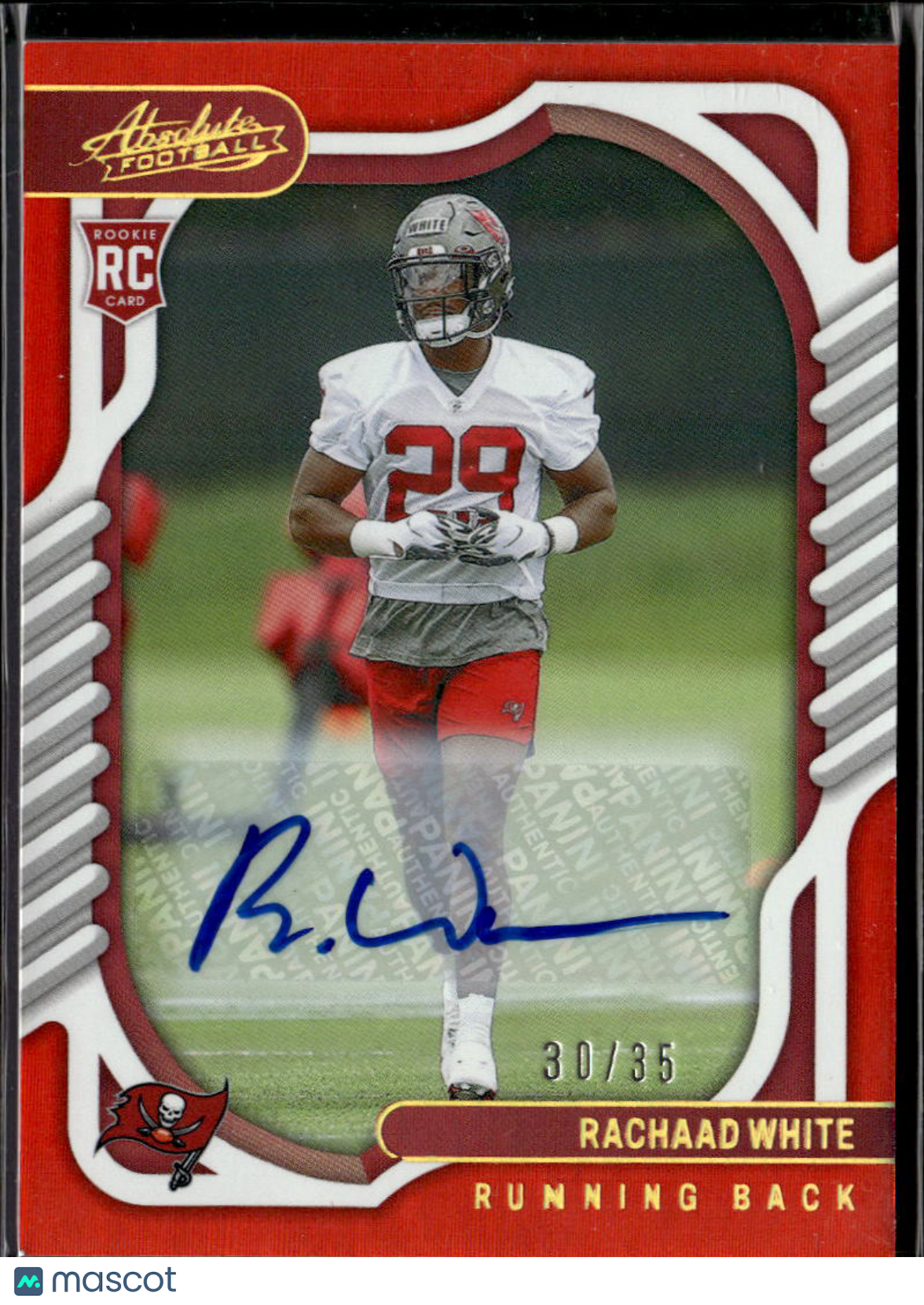 Rachaad White 2022 Absolute Auto Autograph RC 30/35 Tampa Bay Buccaneers