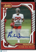 Rachaad White 2022 Absolute Auto Autograph RC 2/50 Tampa Bay Buccaneers