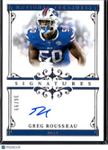 Greg Rousseau 2025 National Treasures Auto Autograph 36/99 Buffalo Bills