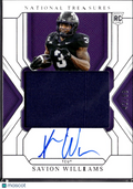 Savion Williams 2025 National Treasures Auto Autograph Patch RC /99 TCU