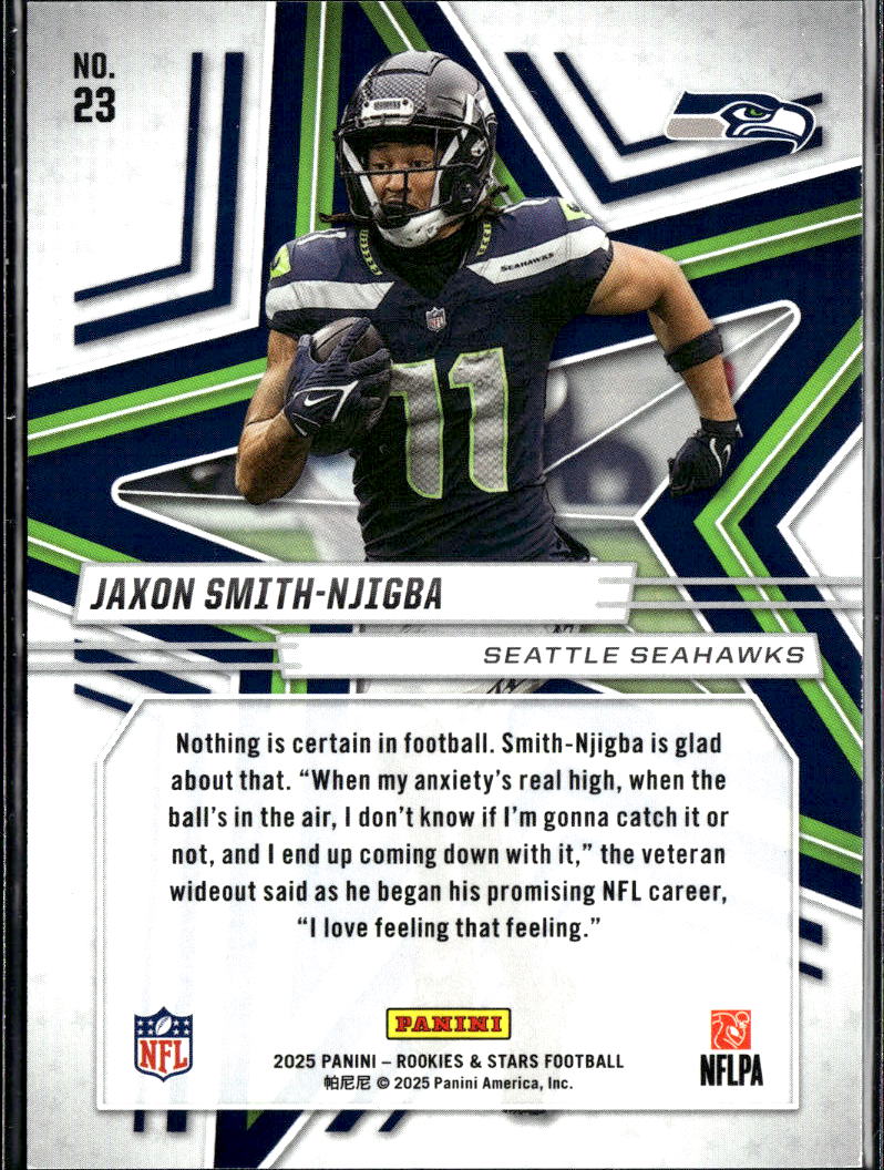 Jaxon Smith-Njigba 2025 Rookies & Stars Purple 552/999 Seattle Seahawks