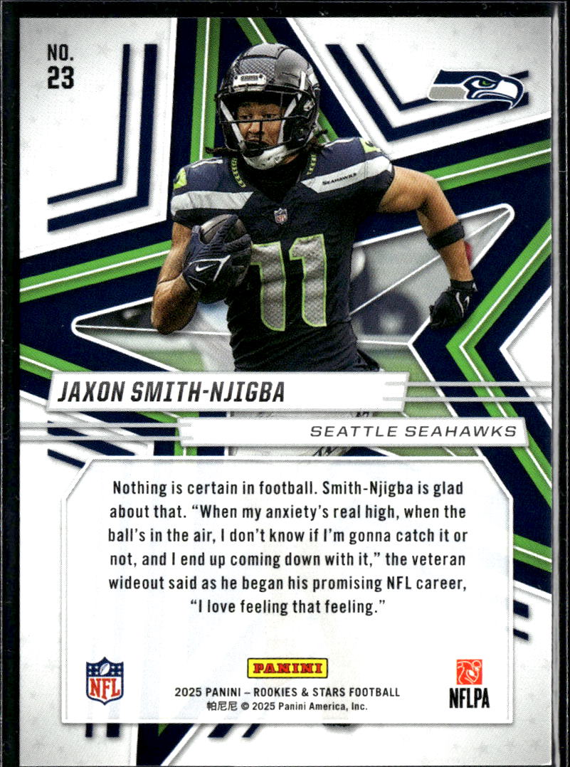 Jaxon Smith-Njigba 2025 Rookies & Stars Orange 153/249 Seattle Seahawks