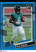 Tank Bigsby 2023 Optic Rated Rookie Aqua Prizm RC /299 Jacksonville Jaguars