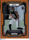 Roschon Johnson 2023 Prizm Orange Prizm Rookie RC 61/249 Chicago Bears