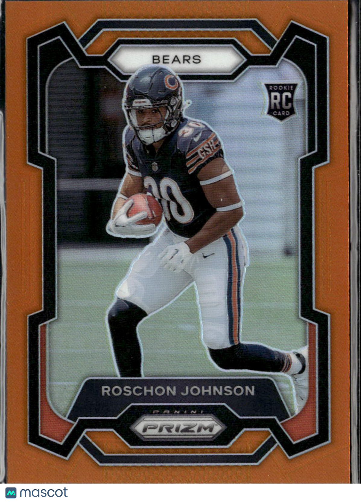 Roschon Johnson 2023 Prizm Orange Prizm Rookie RC 61/249 Chicago Bears