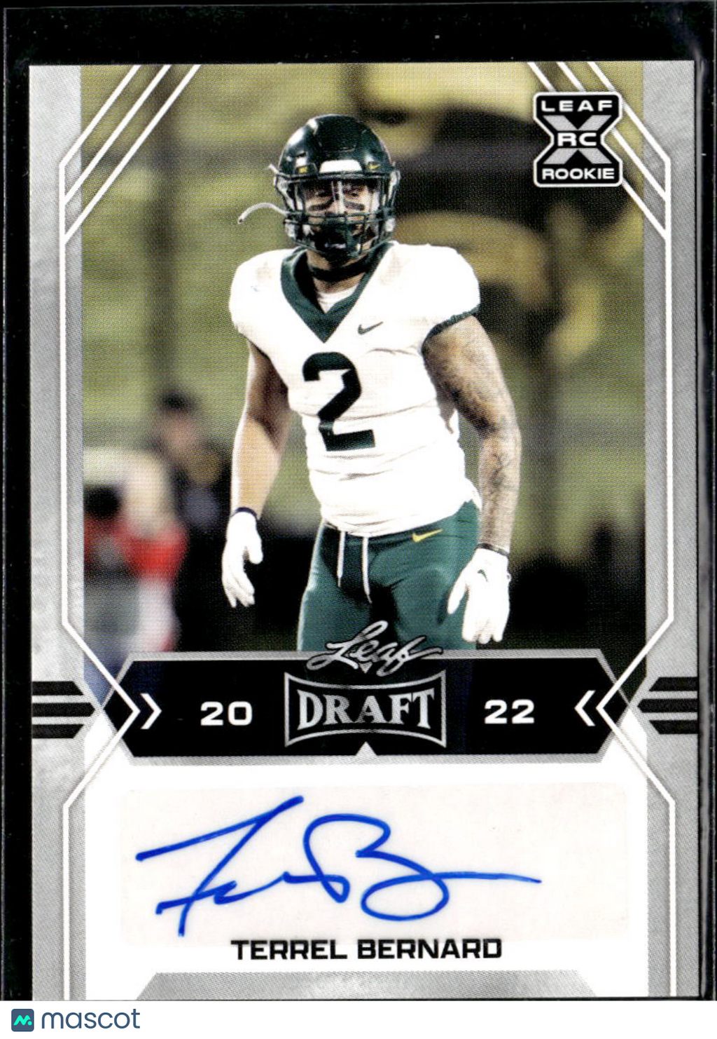 Terrel Bernard 2022 Leaf Draft Auto Autograph RC Bills Baylor Bears