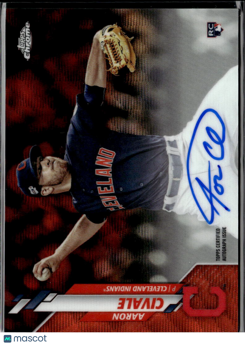 Aaron Civale 2020 Topps Chrome RC Auto Cleveland Indians