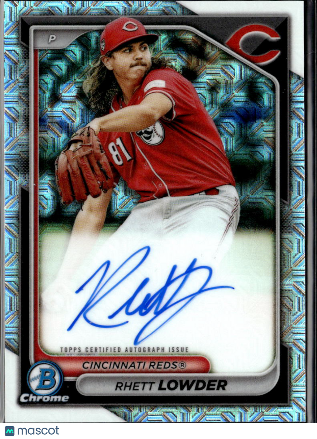Rhett Lowder 2024 Bowman Chrome Auto Autograph Mega Box Cincinnati Reds