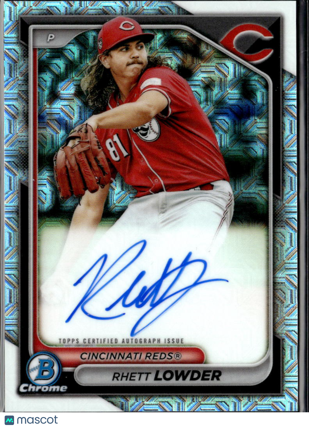Rhett Lowder 2024 Bowman Chrome Auto Autograph Mega Box Cincinnati Reds