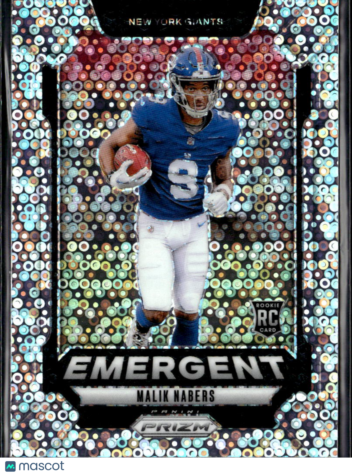 Malik Nabers 2024 Prizm Emergent Disco Prizm Rookie RC New York Giants