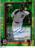 Justyn-Henry Malloy 2025 Topps Chrome Auto Autograph RC Green /125 Tigers