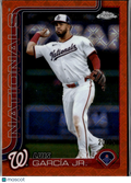 Luis García Jr. 2025 Topps Chrome Orange Logofractor 20/25 Washington Nationals