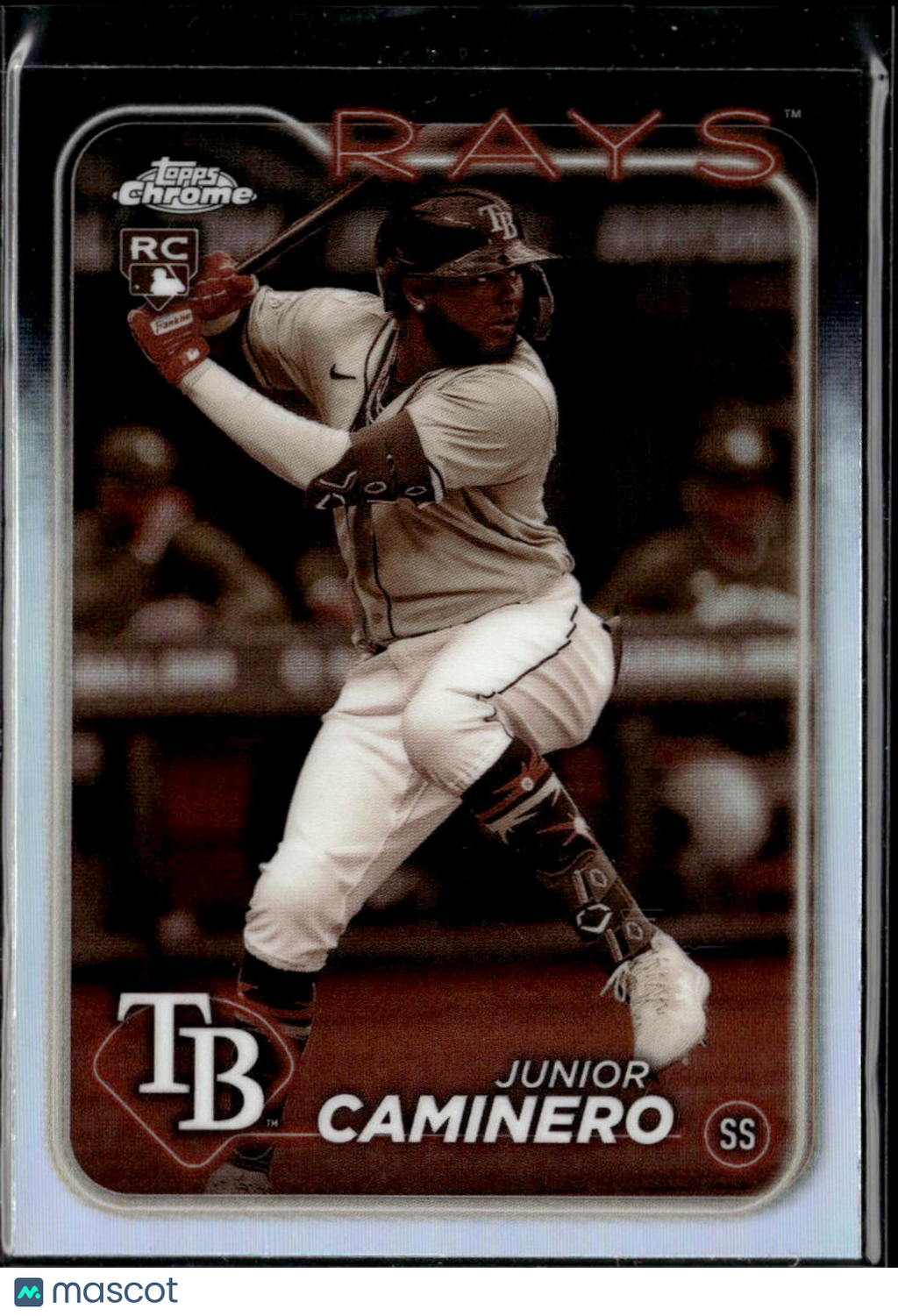 Junior Caminero 2024 Topps Chrome Sepia Refractor Rookie RC Tampa Bay Rays