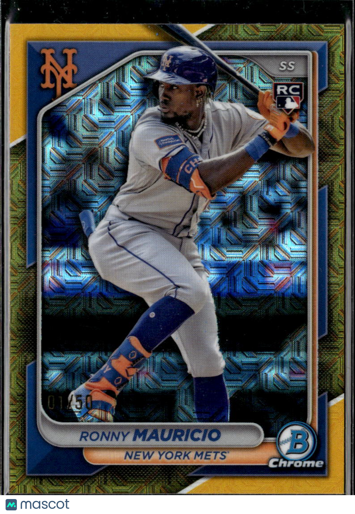 Ronny Mauricio 2024 Bowman Chrome GOLD Mega Box RC 1/50 New York Mets