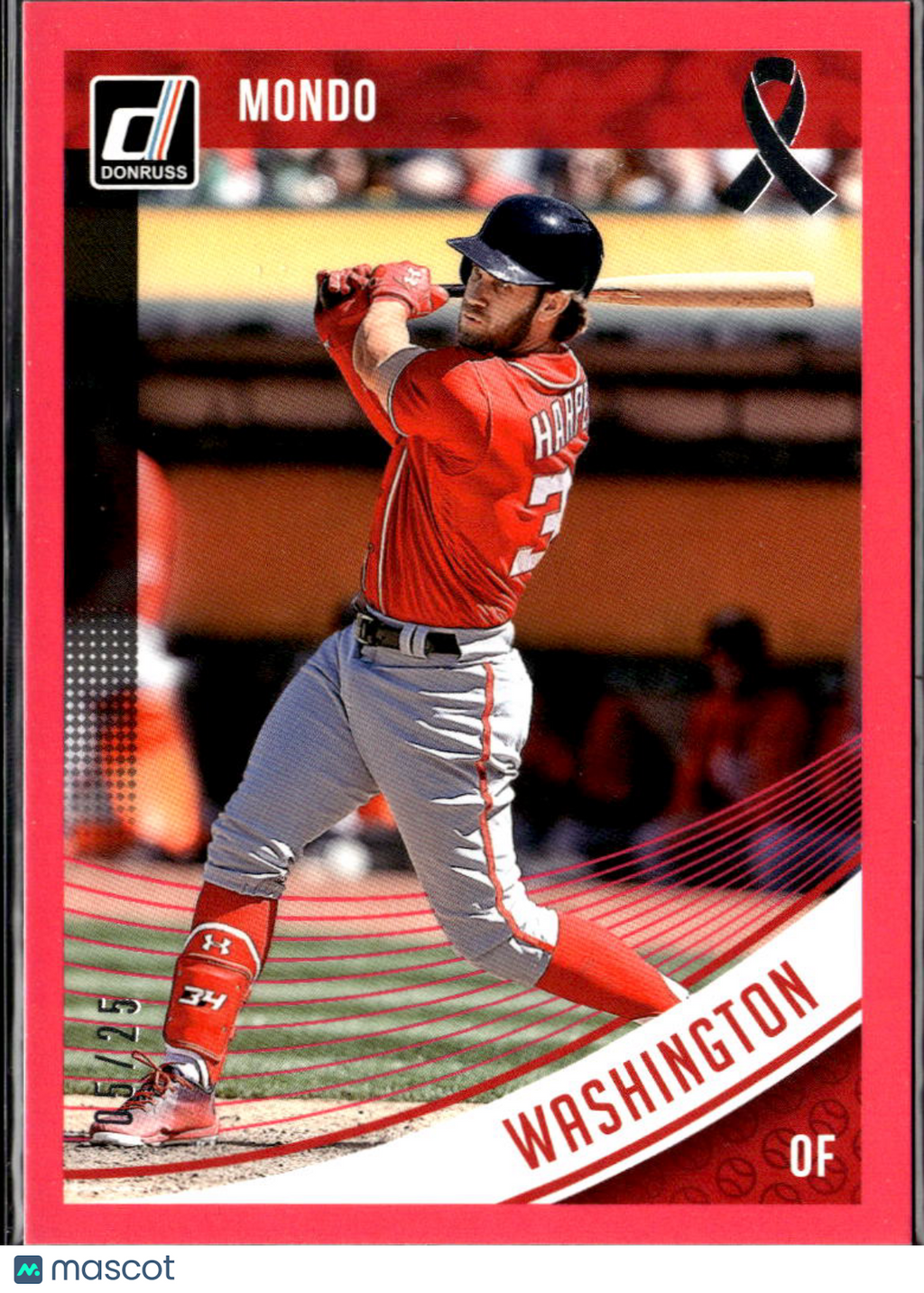 Bryce Harper 2018 Donruss Mondo Pink Ribbon 5/25 Washington Nationals