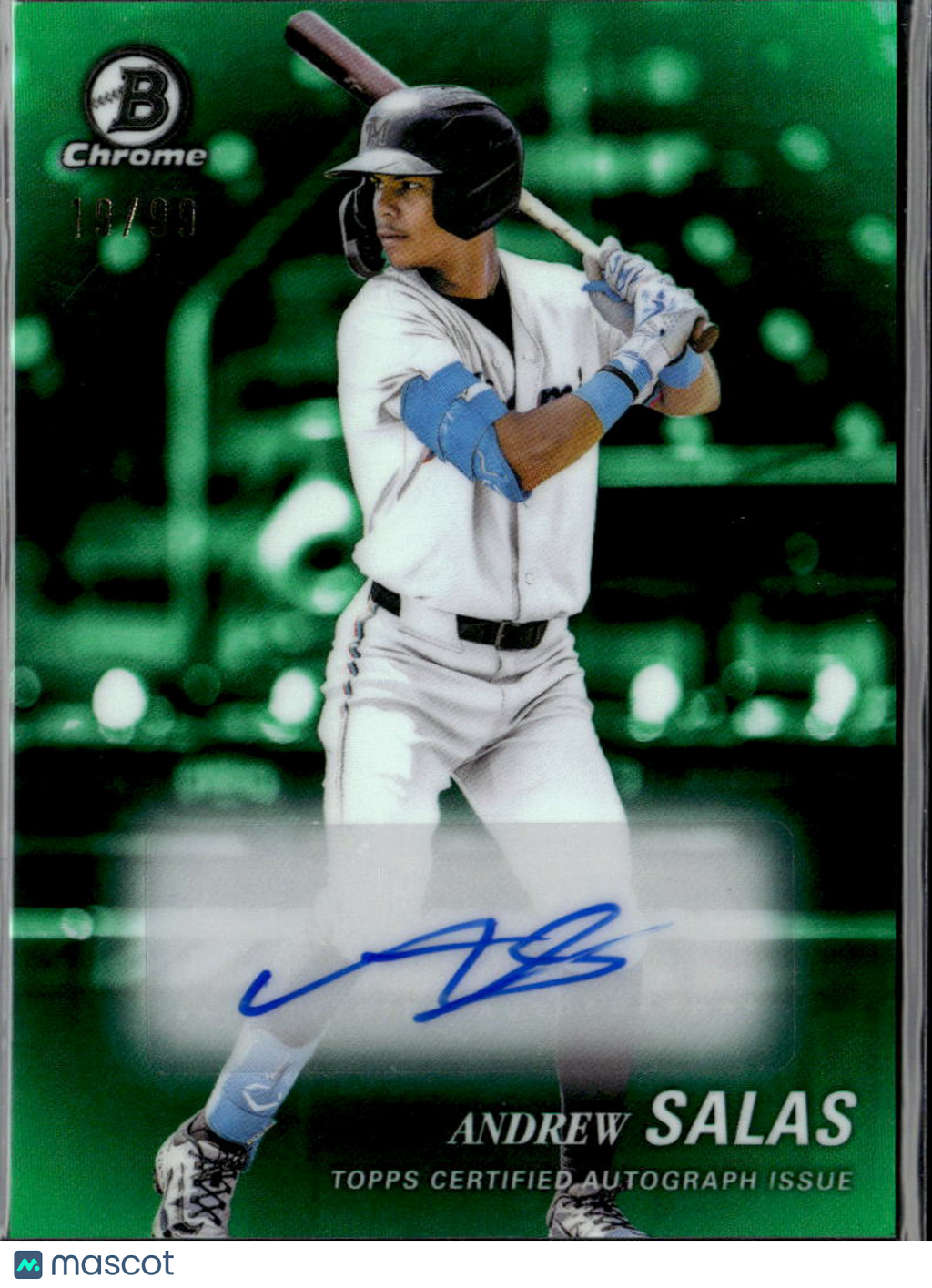 Andrew Salas 2025 Bowman Chrome Auto Autograph 19/99 Miami Marlins