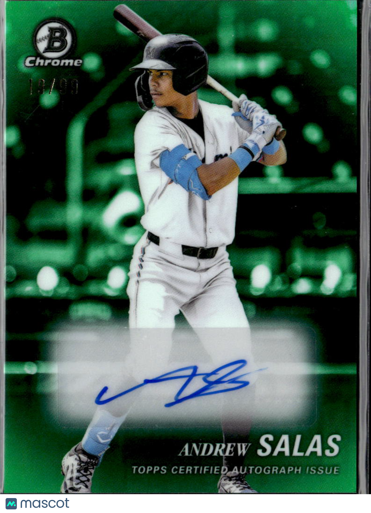 Andrew Salas 2025 Bowman Chrome Auto Autograph 19/99 Miami Marlins