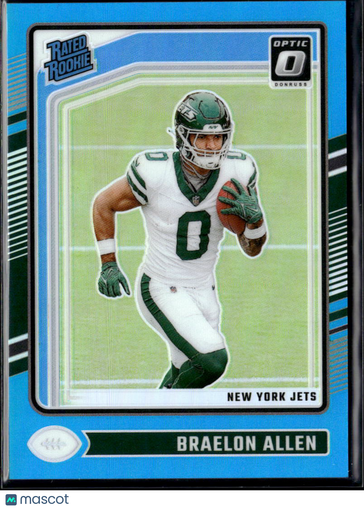 Braelon Allen 2024 Optic Rated Rookie Aqua Prizm RC 52/299 New York Jets