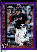 Dylan Crews 2025 Topps Chrome RC Purple Refractor 34/250 Washington Nationals