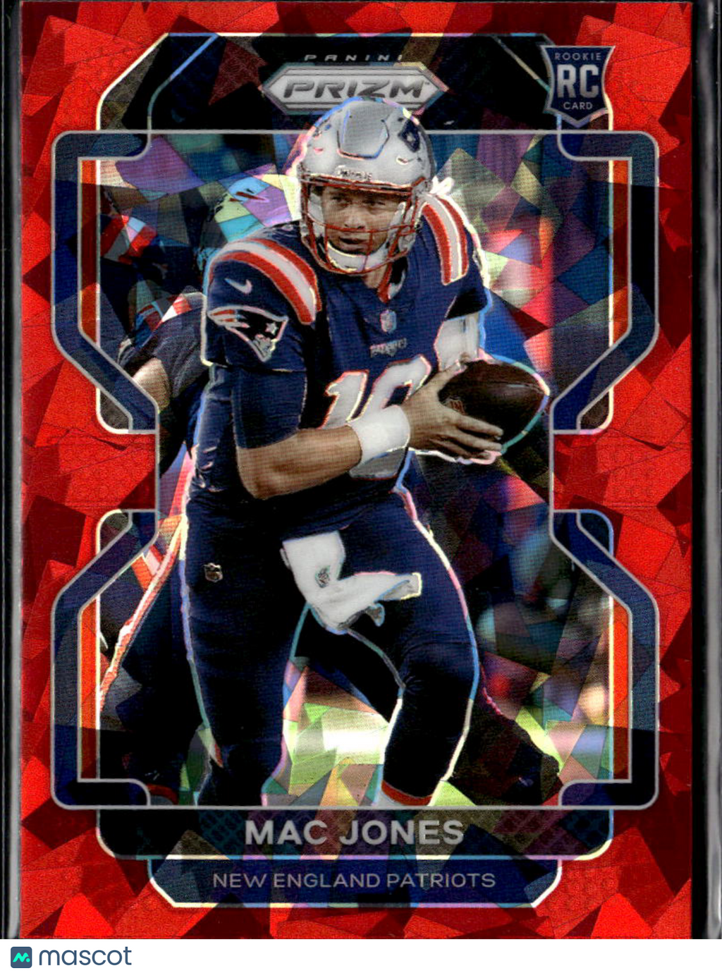 Mac Jones 2021 Prizm Red Ice Prizm Rookie RC New England Patriots