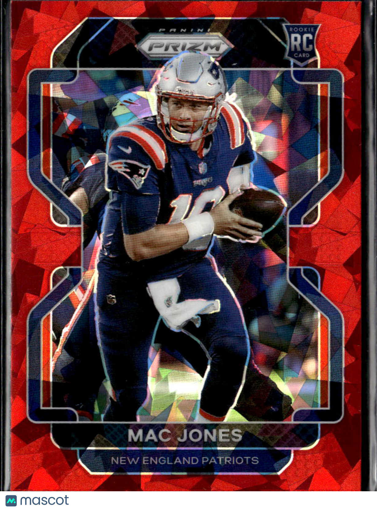 Mac Jones 2021 Prizm Red Ice Prizm Rookie RC New England Patriots
