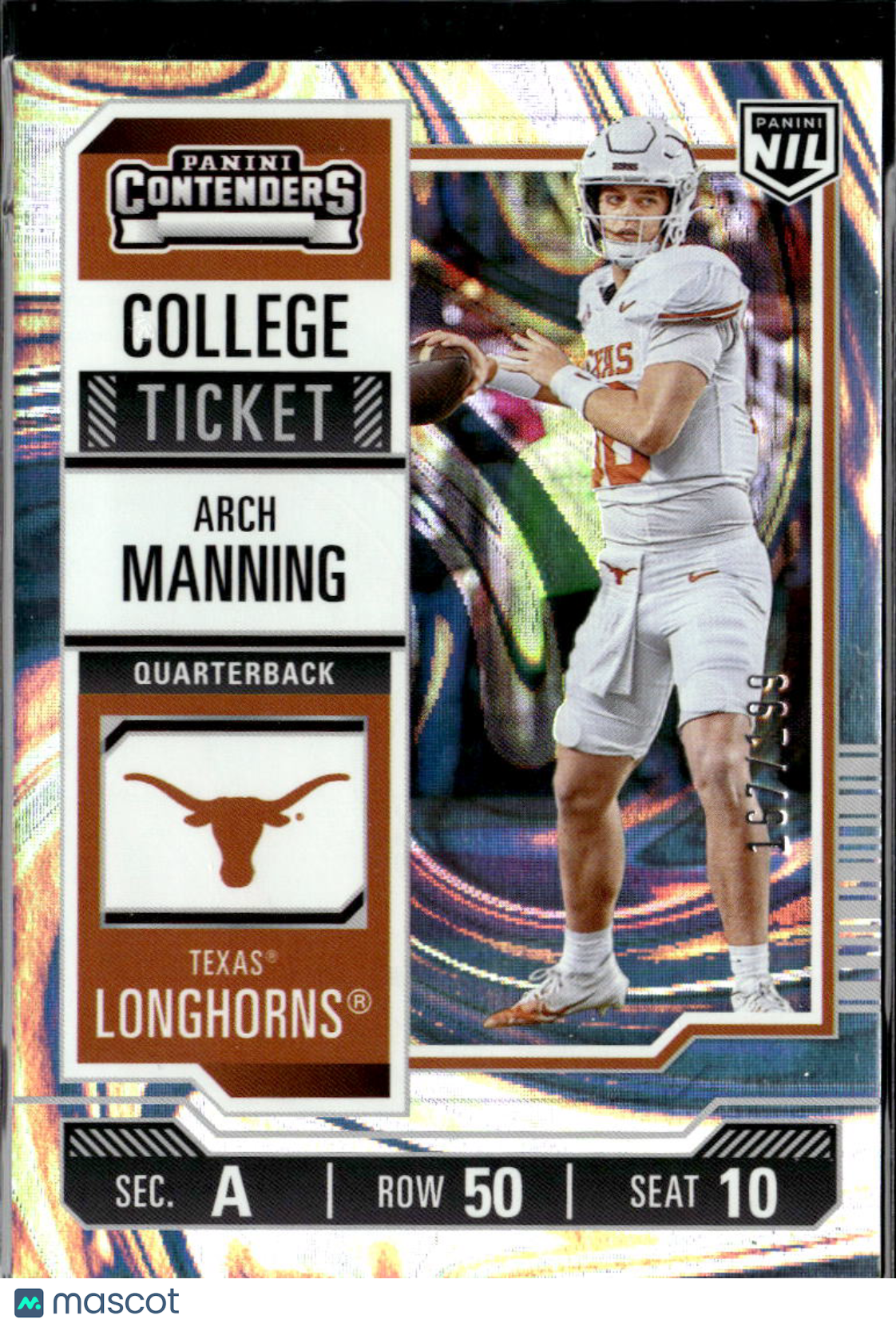 Arch Manning 2025 Contenders Rookie RC Lava 167/199 Texas Longhorns
