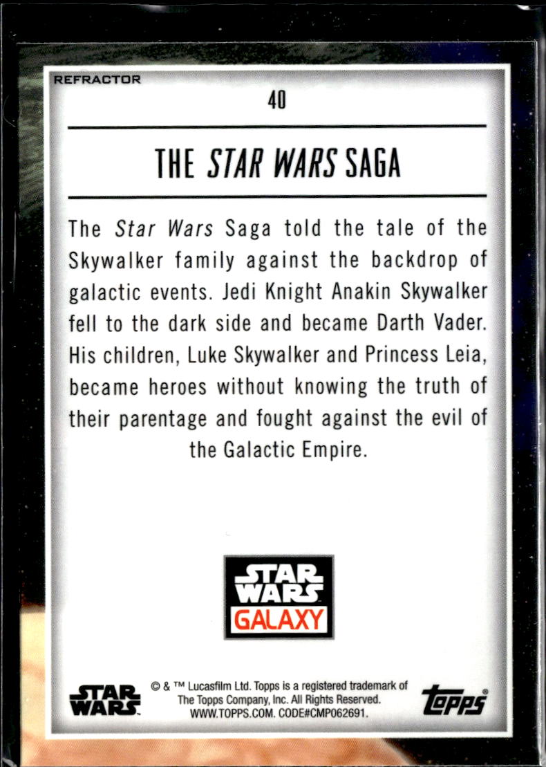 The Star Wars Saga 2023 Topps Star Wars Galaxy REFRACTOR #40