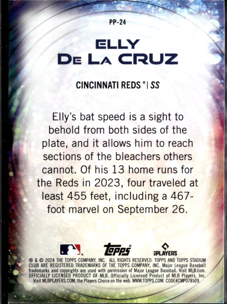 Elly De La Cruz 2024 Topps Stadium Club Power Packed RED RC Cincinnati Reds
