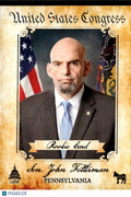 John Fetterman 2023 Fascinating Cards United States Congress Rookie RC #076