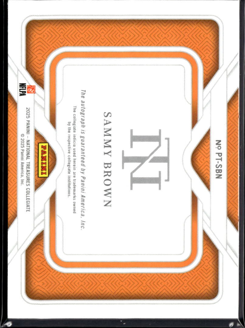 Sammy Brown 2025 National Treasures Auto Autograph RC 35/75 Clemson Tigers