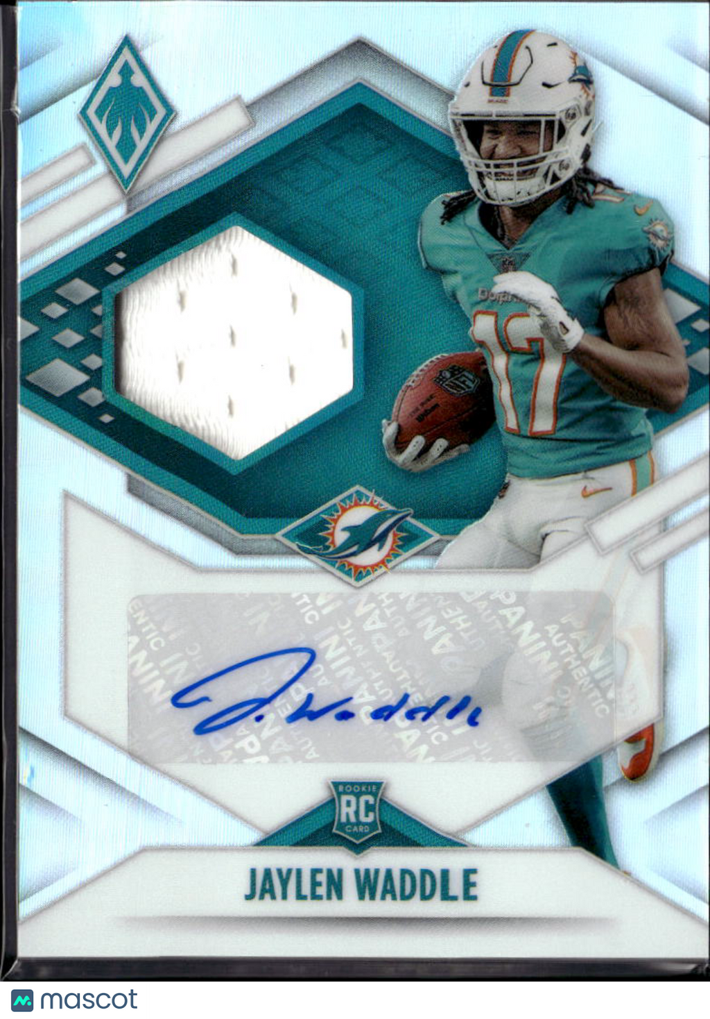 Jaylen Waddle 2021 Phoenix Auto Autograph Patch RC 13/75 Miami Dolphins