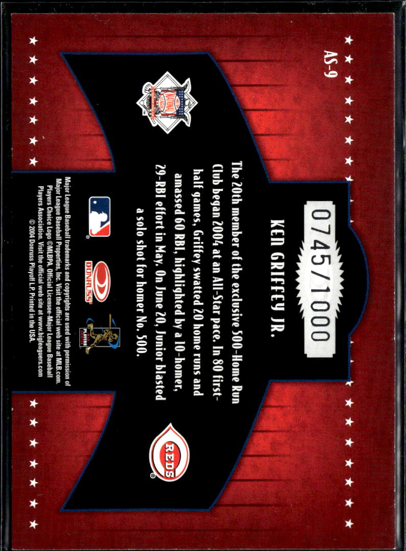 Ken Griffey Jr. 2005 Donruss All-Stars 0745/1000 Cincinnati Reds
