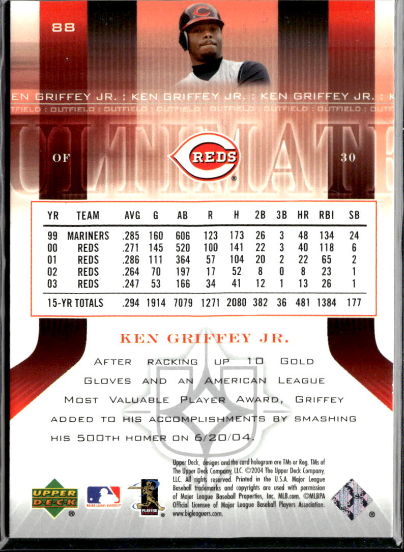 Ken Griffey Jr. 2004 Upper Deck Ultimate Collection Cincinnati Reds